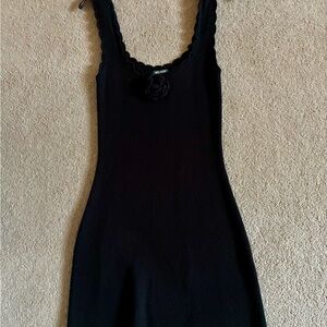 Elegant Black Knit Dress